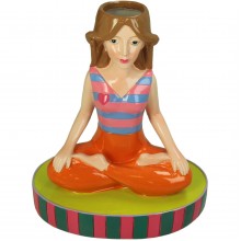 Ваза йога 16х10х20см Yoga оранж/зелено
